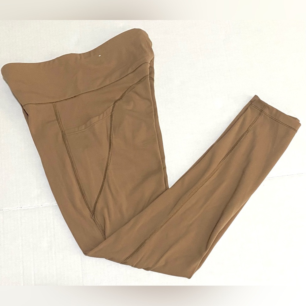 Aeropostale Womens M Tan Pocket Leggings Boho Utility Athleisure Activewear